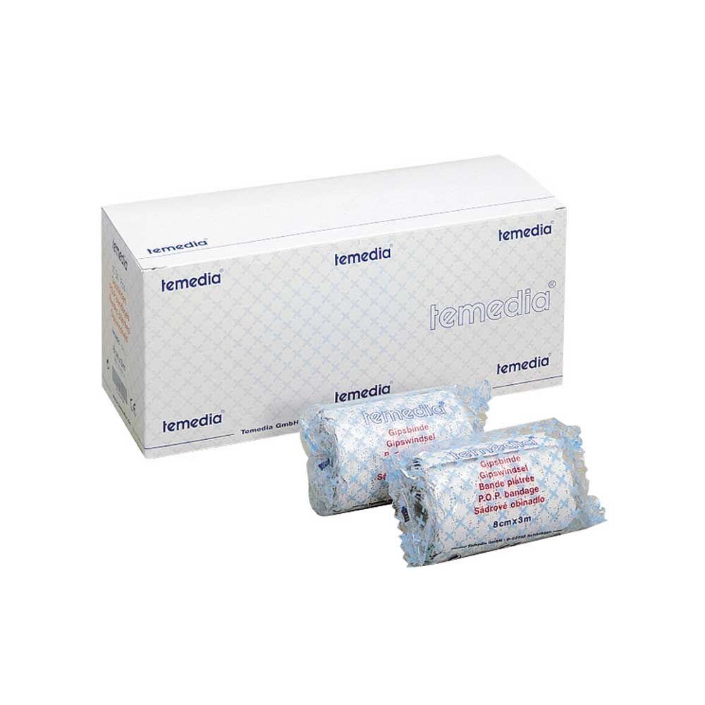 Temedia-SPEZIAL Gipsbinde, Kartonpackung mit blauen Binden