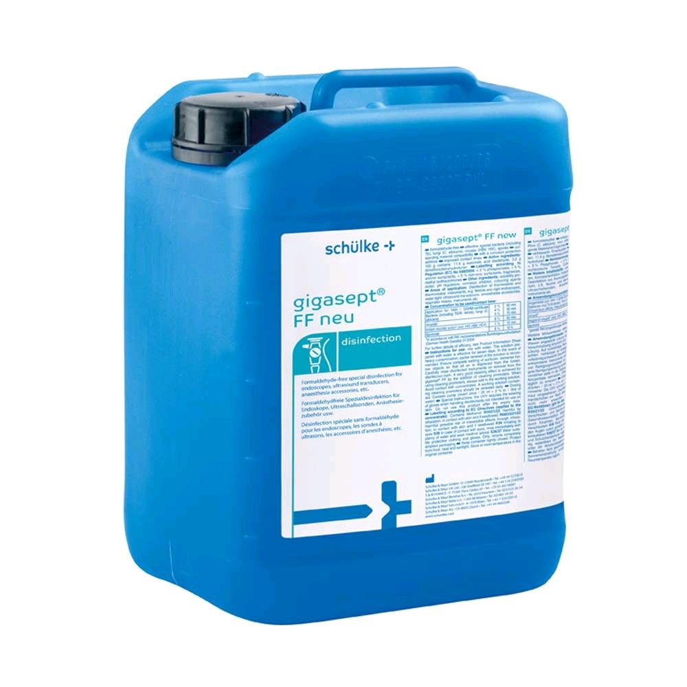 Instrumentendesinfektion gigasept® FF Neu: blauer Kanister mit Etikett