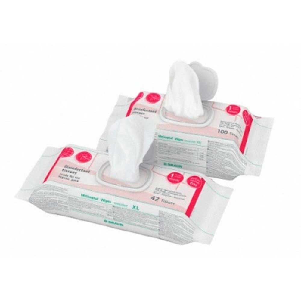 B.Braun Meliseptol® Desinfektionstücher sensitive, 42 Tücher XL, Beutel geöffnet
