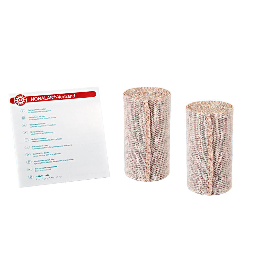 Kurzzugbinde-Verbandrollen, beige-rosa, 5 m x 10 cm, mit Verpackung