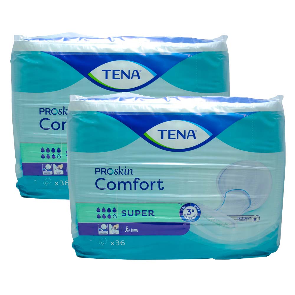 TENA PROskin Comfort Super Einlagen, 2x36 Stück