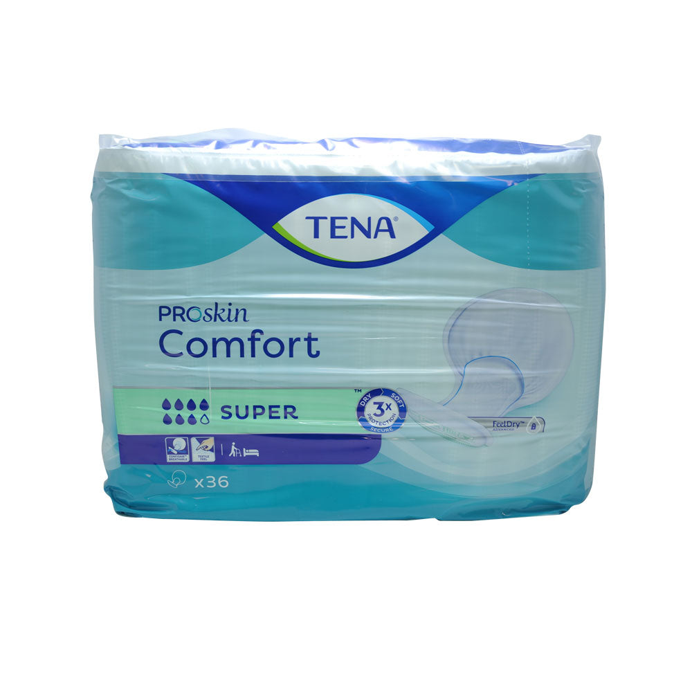 TENA ProSkin Comfort Super Inkontinenz-Einlage, Packung mit 36 Stück