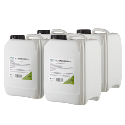 Mehrfachpackung mit drei Ultraschallgel-Kanistern 5 Liter mit Etiketten