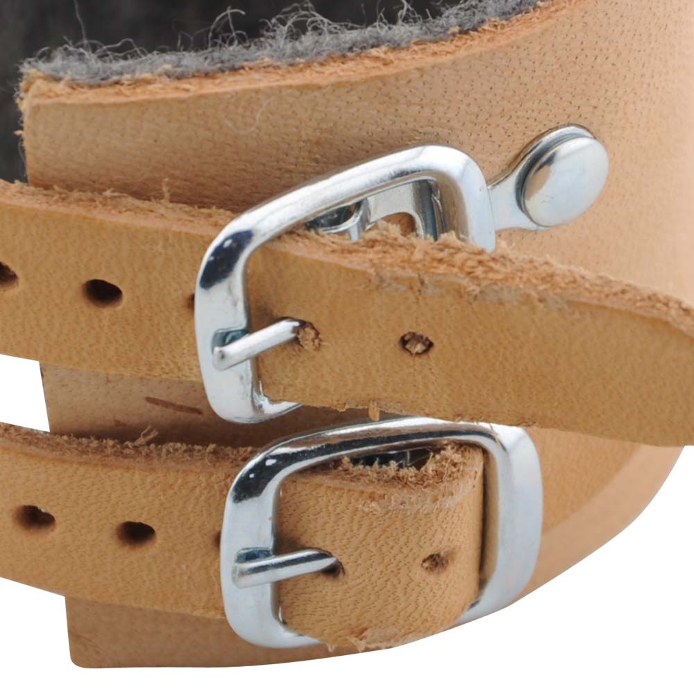 Detail: Leder-Handgelenkriemen mit zwei Schnallen und weichem Innenfutter