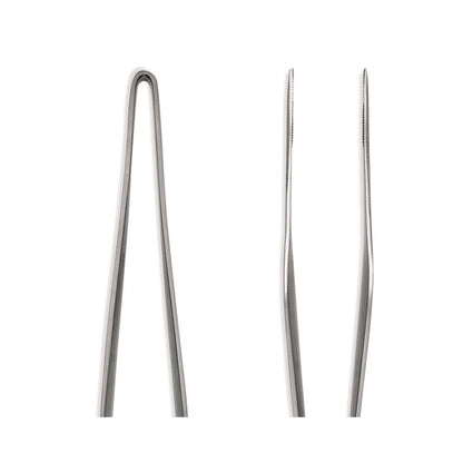 Zwei gerade Splitterpinzetten Hartmann mit feinen geraden Spitzen, 9 cm