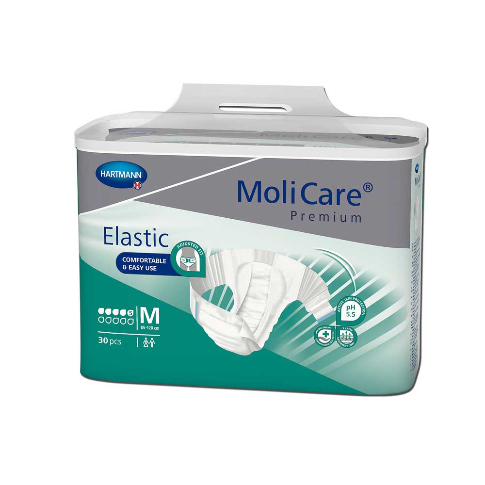 Hartmann MoliCare Premium Elastic Inkontinenzslips, Packung grün/teal, Größe M