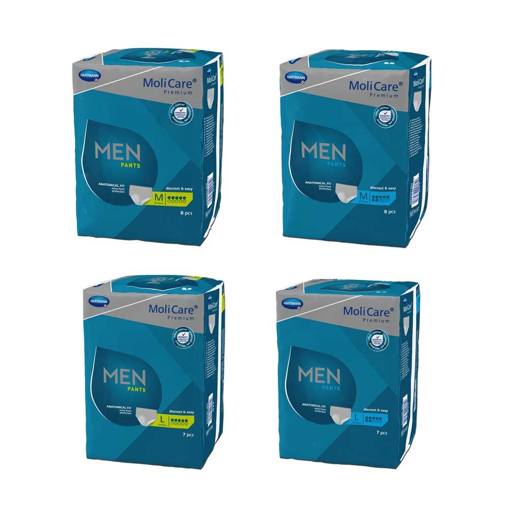 Inkontinenzslip MoliCare Premium Men Pants: Verpackung, Größe M (8 Stück)