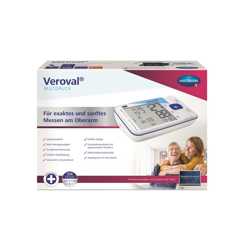 Hartmann Veroval Oberarm-Blutdruckmessgerät: Manschette, inkl. USB (Verpackung)