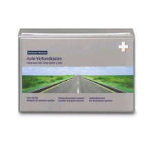 Holthaus Medical KFZ-Verbandkasten DIN 13164, grauer Kasten mit rotem Kreuz