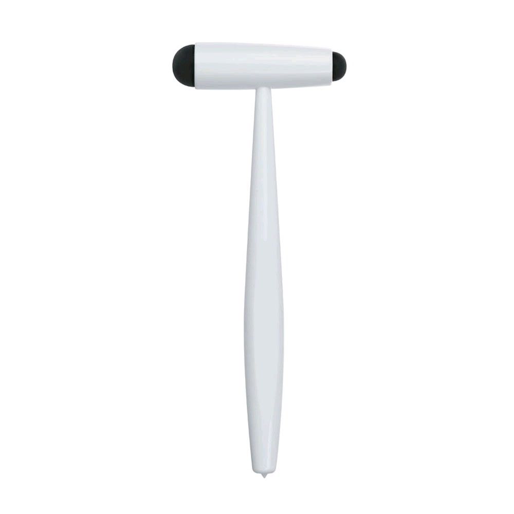 Perkussionshammer mit weißem Griff und schwarzem Kopf, 230 mm
