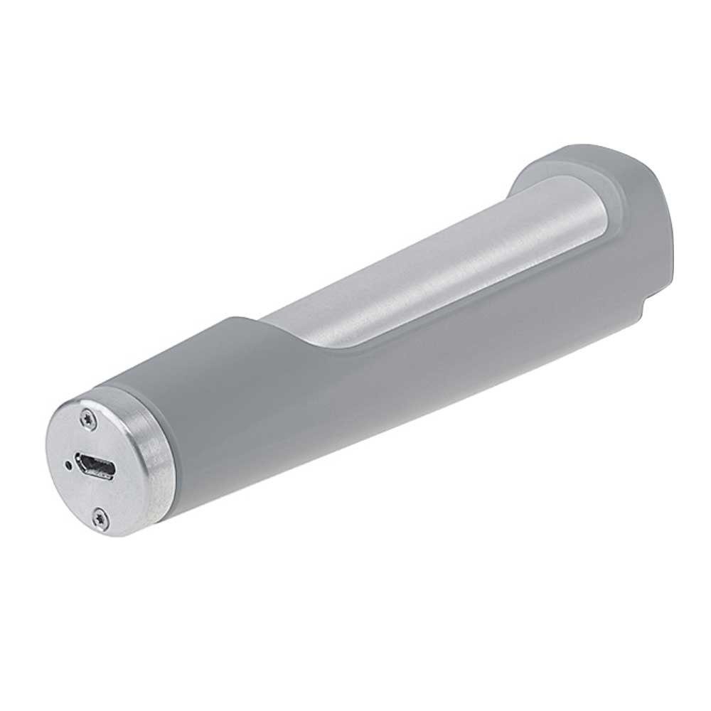 Luxamed LuxaScope-Griff 3,7V, silbergrau mit Metallenden und Anschlussbuchse