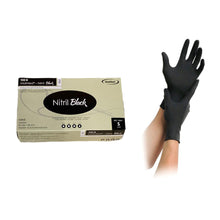 MaiMed Nitril-Einweghandschuhe schwarz, puderfrei, mit Verpackung im Karton