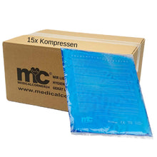 15 Gel-Wärmekompressen, blau, 30×40 cm, in Beutel und Karton
