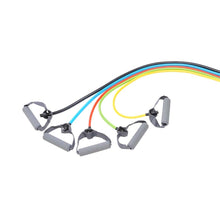 Pader Fitnessband-Set vit® bodytrainer.tubing mit farbigen Tubes und Griffen