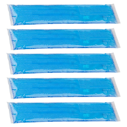 Kalt-Warm-Gelkompressen blau, mikrowellengeeignet, 5er-Set, 7,5×35 cm