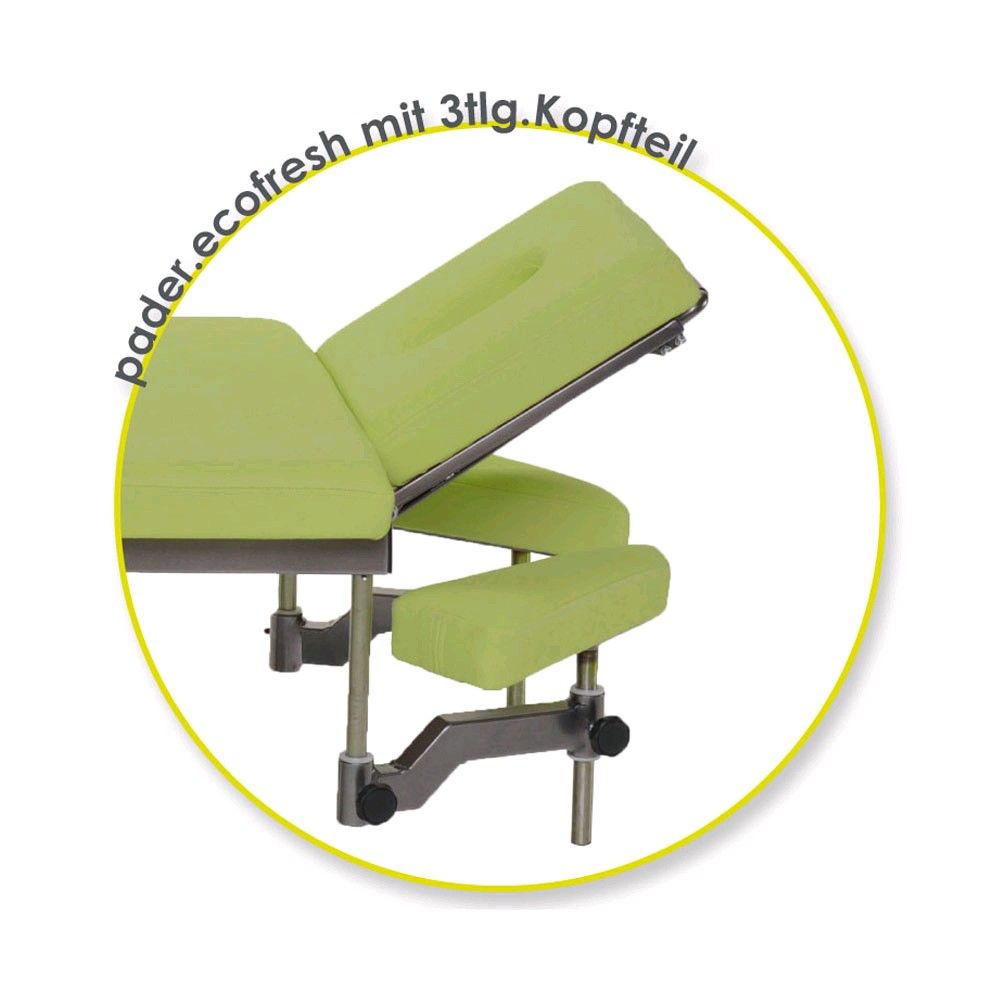 Pader ecofresh Kopfteil (3-teilig) in Lindgrün mit Armauflagen, gepolstert
