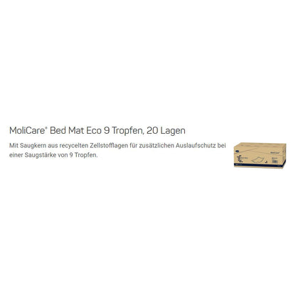 MoliCare Bed Mat Eco Inkontinenzunterlagen, 9 Tropfen, 20 Lagen