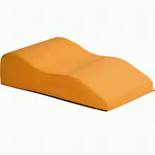 Pader Venenkissen mit Kunstlederbezug, orangefarbenes Wellnesskissen in länglicher Form