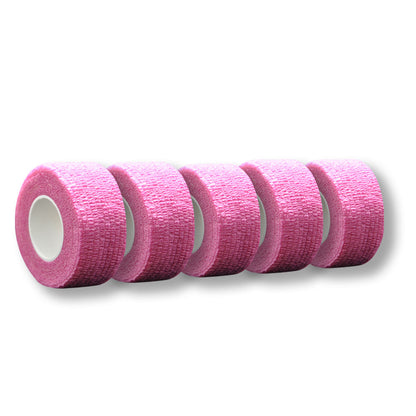 Kohäsives Fingertape, pink, 2,5 cm x 4,5 m, aufgerollt