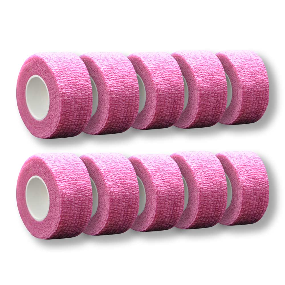 Kohäsives Fingertape, magenta/pink, Klebebandrollen-Set