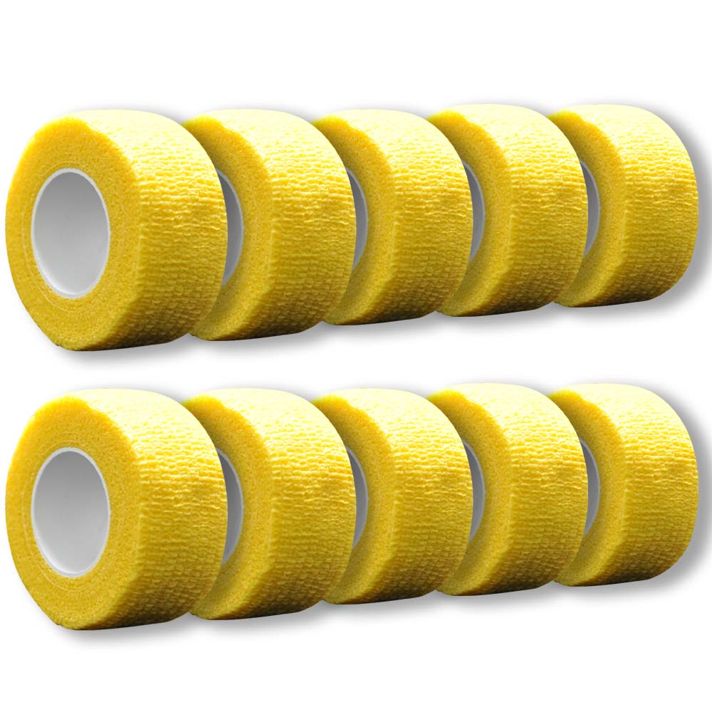 Kohäsives Fingertape, gelb, Klebebandrollen-Set