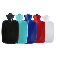 Wärmflasche 1,8 l mit Halblamelle, versch. Farben (schwarz, mint, blau, rot, weiß)