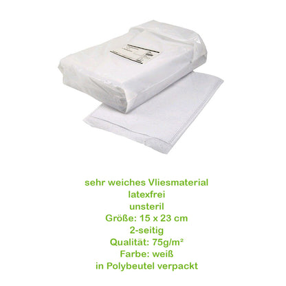 Waschhandschuhe (2-seitig), weiß, 15 x 23 cm, 75 g/m², im Folienbeutel