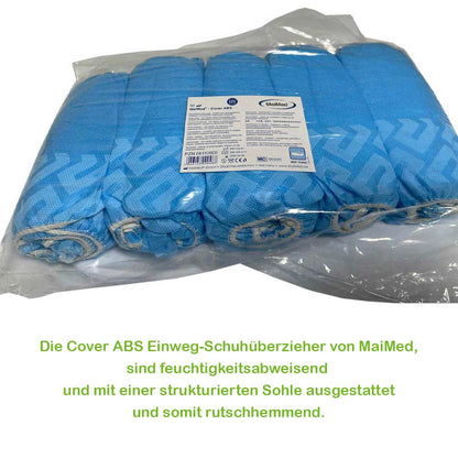 MaiMed® Cover ABS Einweg-Schuhüberzieher, blaue Überzieher im transparenten Beutel