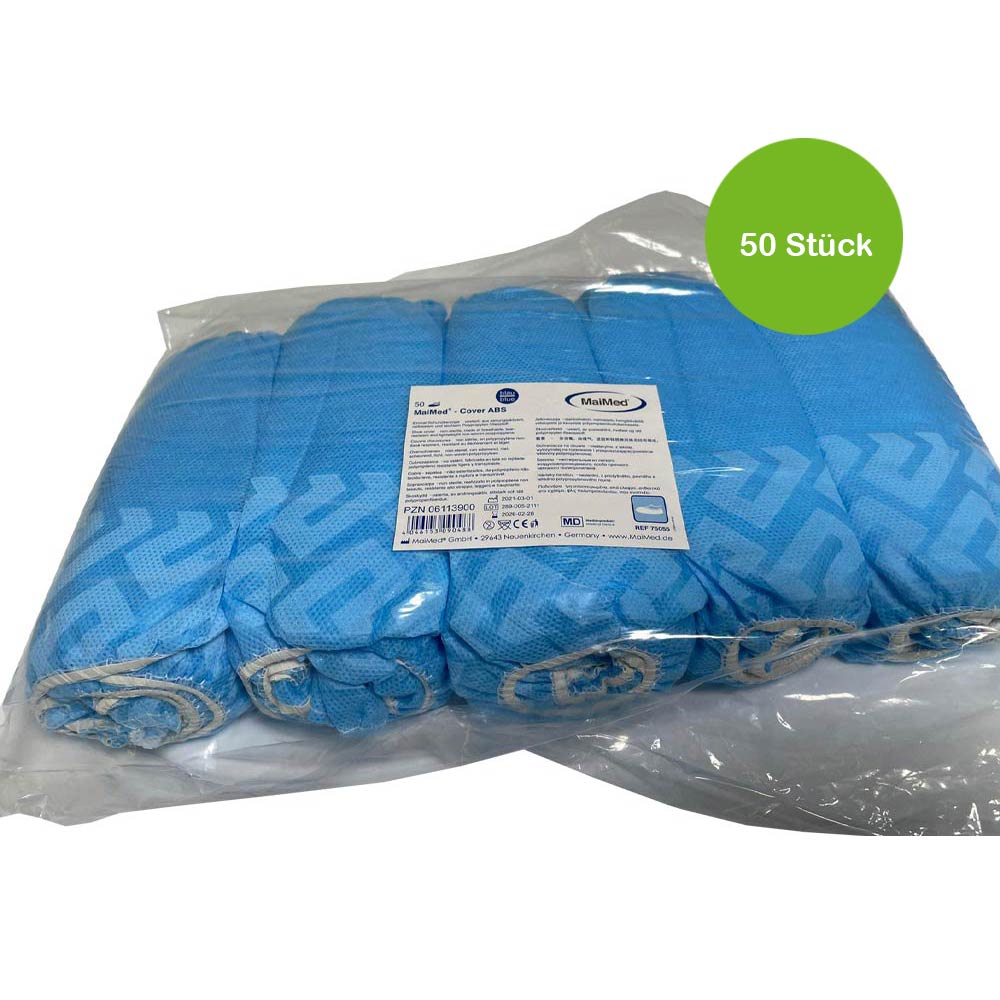 MaiMed® Cover ABS Einweg-Schuhüberzieher, blaue 50-Stück Packung im Beutel