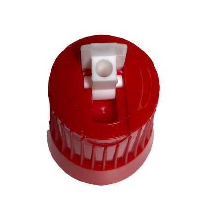 Dosierdeckel mit Kipphebel, roter Deckel, weißes Dosierstück