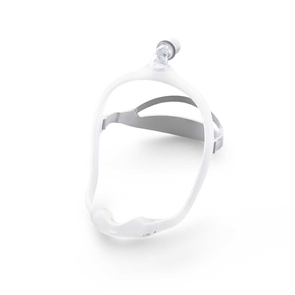 Philips CPAP-Nasenmaske DreamWear mit durchsichtigem Nasenkissen, weiß-grauem Rahmen