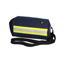 Atemschutzmasken-Tasche blau, mit reflektierenden Streifen und Tragegurt