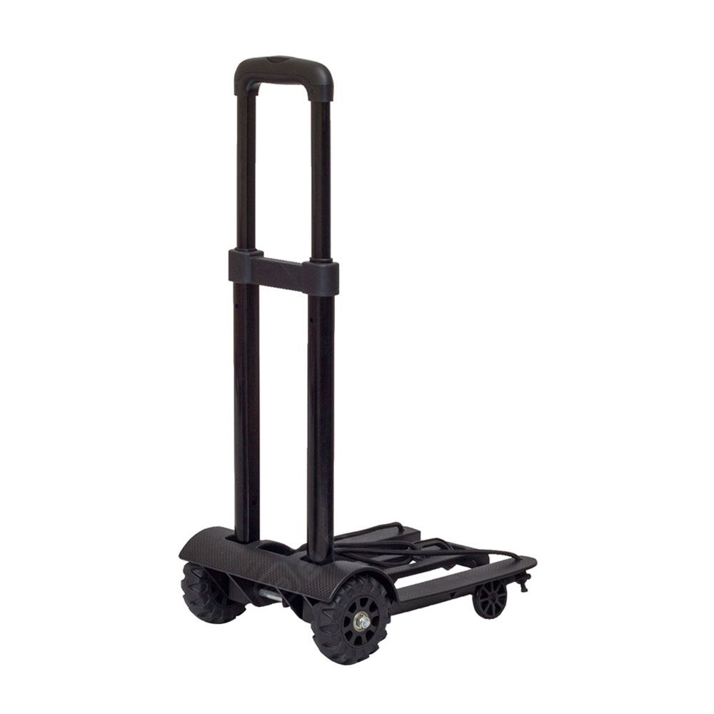 Faltbares Trolley-Gestell mit ausziehbarem Griff und vier Rollen