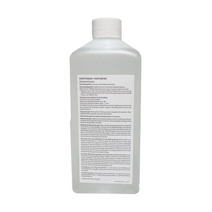 Parfümfreie Händedesinfektion Aseptoman® ohne Duft, Flasche mit Rücketikett