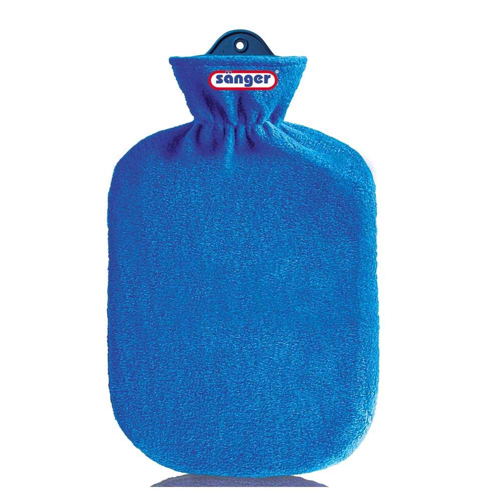 Wärmflasche mit Fleecebezug von Sänger in Blau