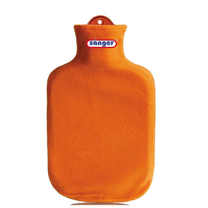 Wärmflasche mit Fleecebezug von Sänger, orange