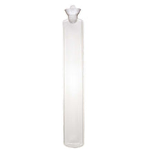 Weiße extra lange Wärmflasche mit Schraubverschluss, ca. 77 cm, 2,5 l, ohne Bezug