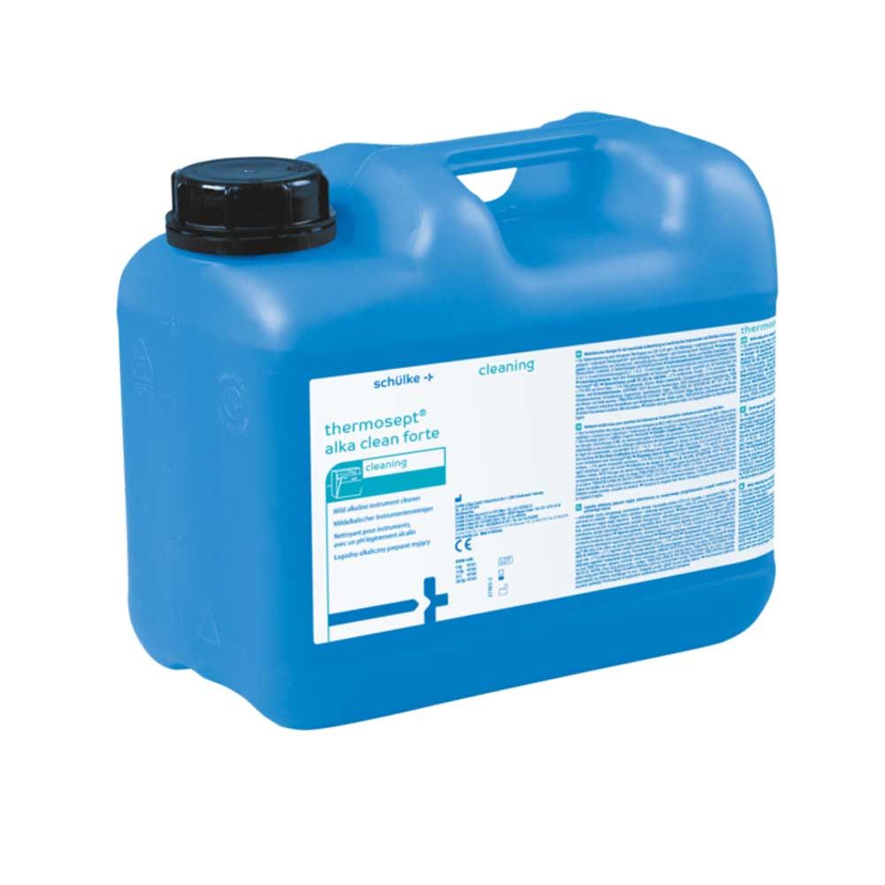 Blauer Kanister mit schwarzem Deckel von Thermosept alka clean forte