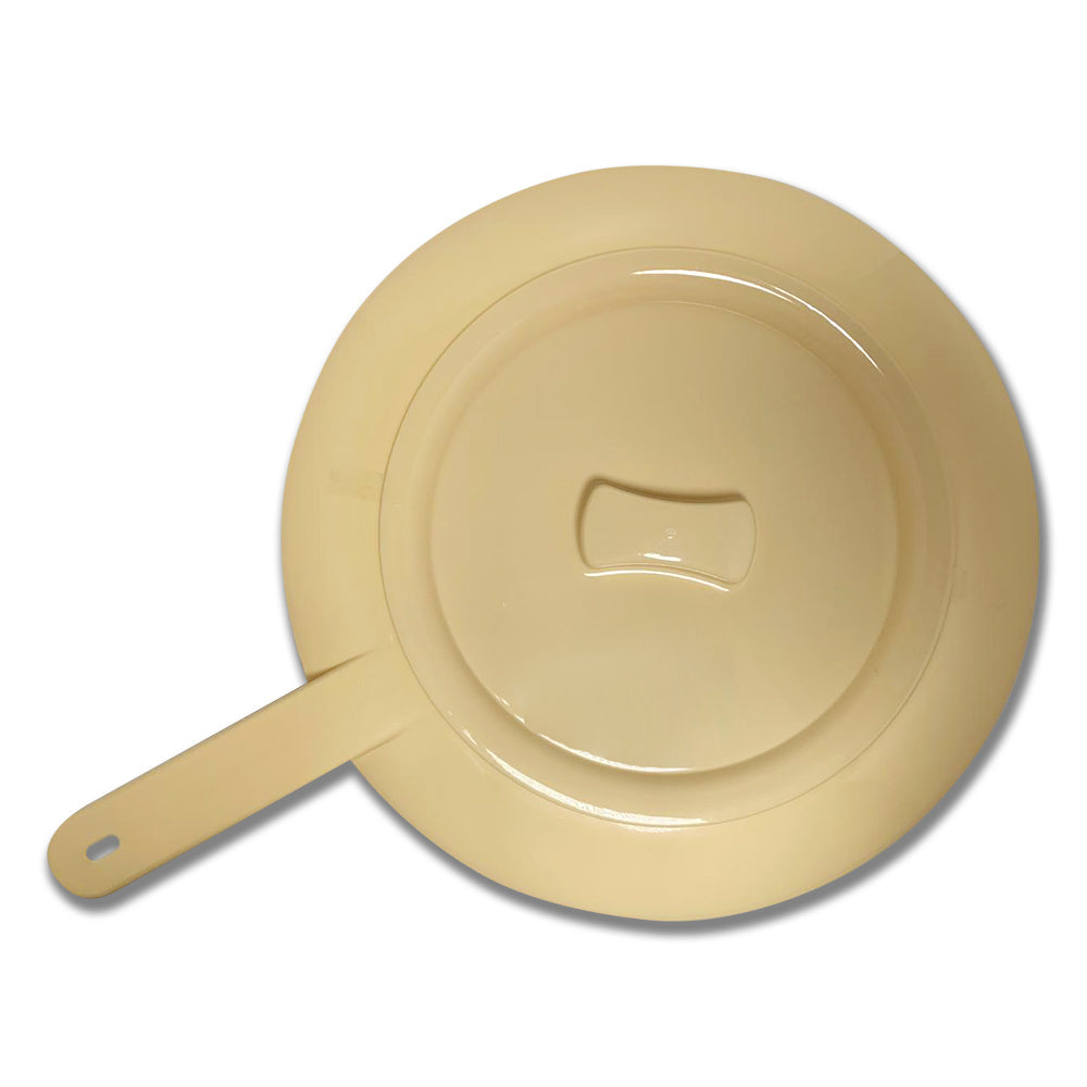 Steckbecken-Deckel mit Griff, cremefarbene Kunststoffausführung