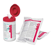 Desinfektionstücher Meliseptol® Wipes sensitive: Spenderdose mit geöffnetem Deckel