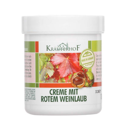 Kräuterhof® Creme für Beine & Füße mit rotem Weinlaub, 250 ml