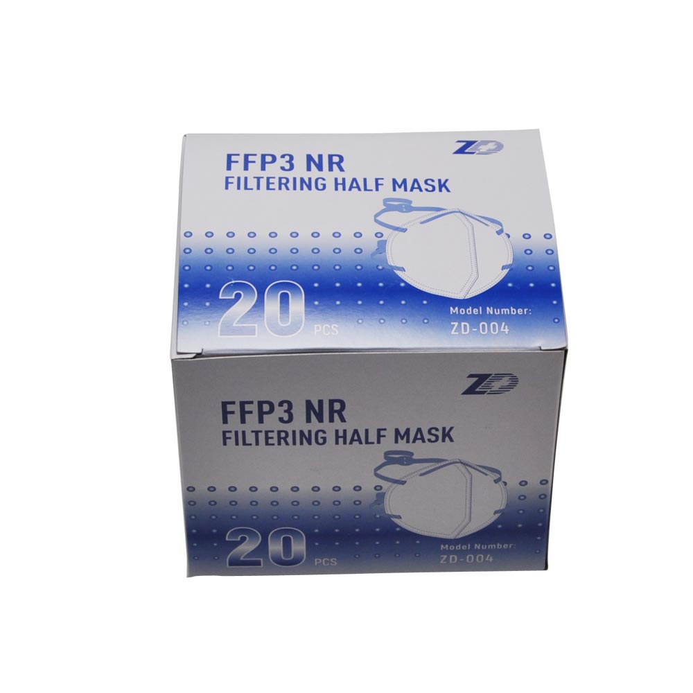 Verpackung: FFP3 NR Atemschutzhalbmaske ohne Ventil, Noba, 20 Stück