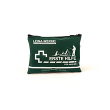Leina-Werke Erste-Hilfe-Set für Angler, grüne Tasche mit Aufdruck „Erste Hilfe“