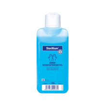 Sterillium Händedesinfektionsmittel in blauer Flasche, weißer Deckel, 500 ml