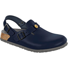 Birkenstock Tokio ESD Clogsandale in Dunkelblau, Riemen mit Schnalle, profilierte Sohle