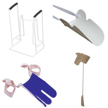 Strumpfanziehhilfen mit Handschuh und Bügel, verschiedene Farben und Ausführungen