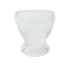 Anatomische Behrend Augen-Badewanne aus Glas, transparente Schale mit Standfuß