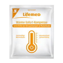 Wärme-Sofort-Kompresse von Lifemed® im weißen Beutel, 13×15 cm