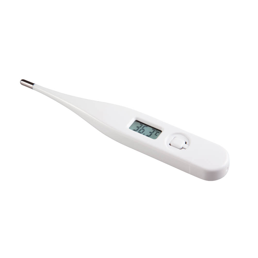 Digitales Fieberthermometer mit LCD-Display und weißem Gehäuse