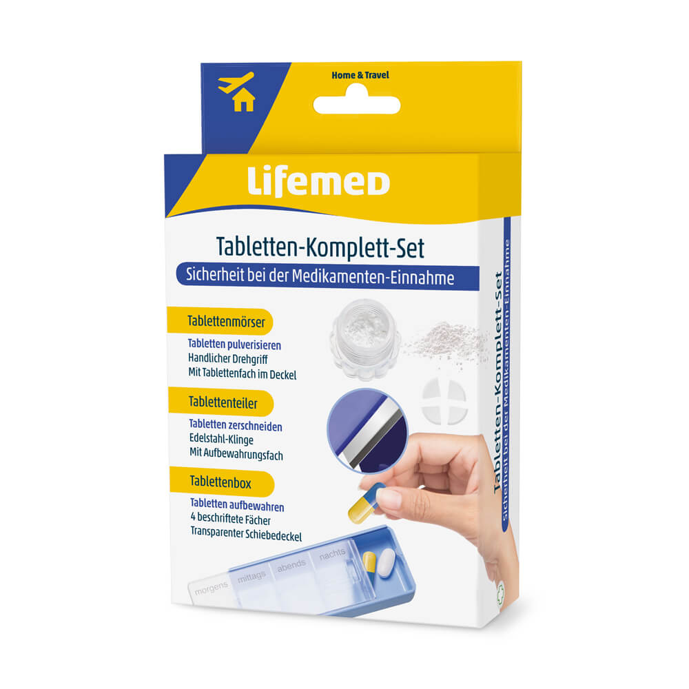 Tabletten-Komplett-Set von Lifemed® in Verkaufsverpackung